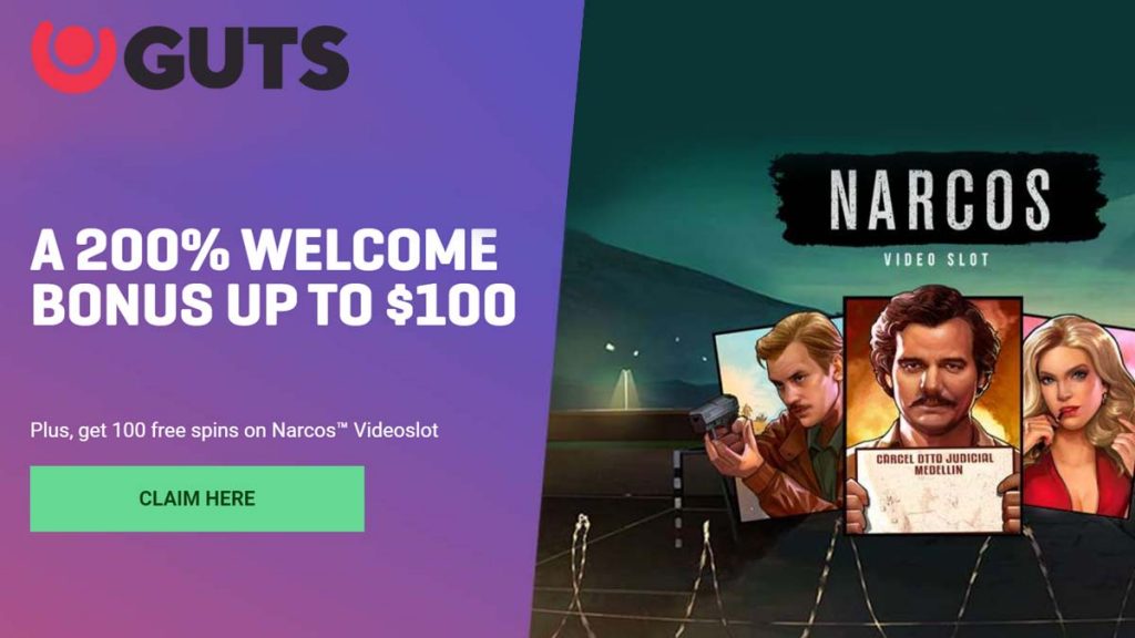 100 free spins guts FNZ