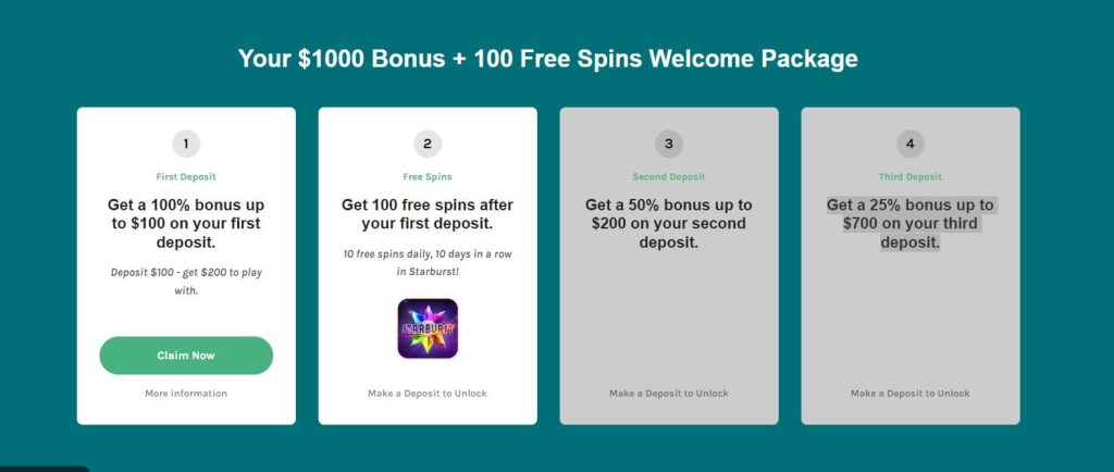 Lucky Days 100 Free Spins + $1000 welcome offer Review
