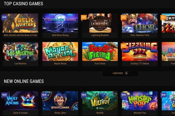 King Billy casino games