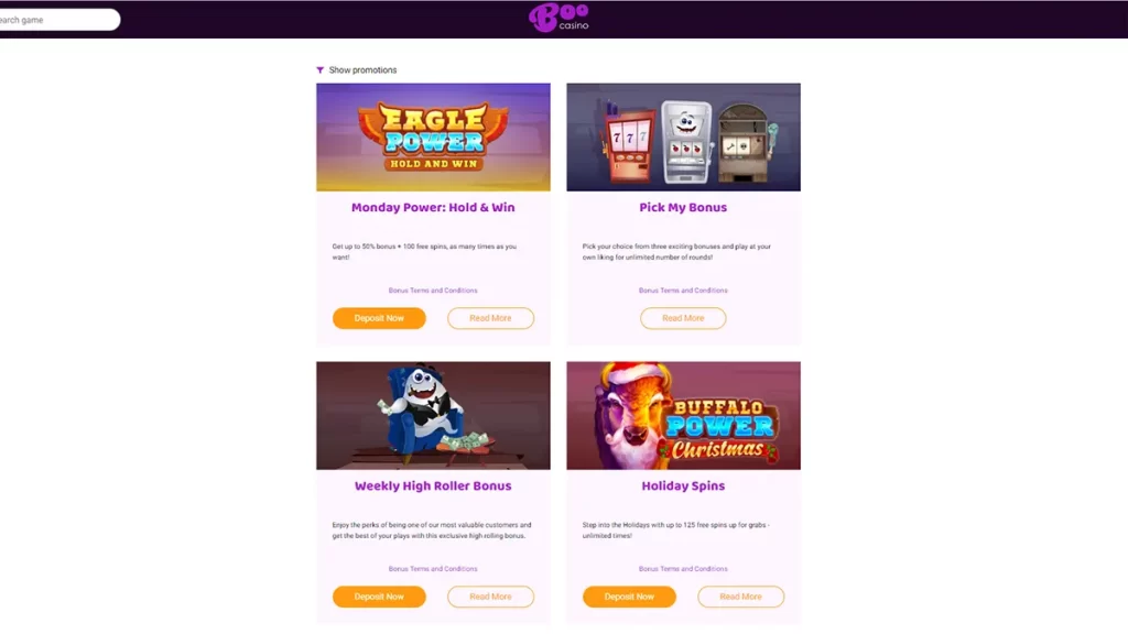 Boo Casino Promotions and Rewards 