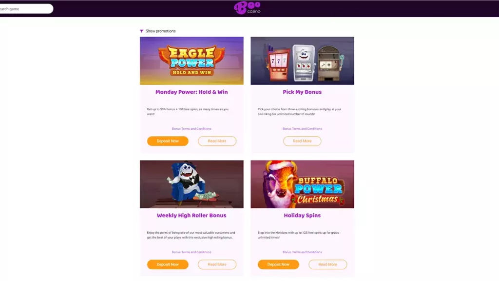 Boo Casino Promotions and Rewards 