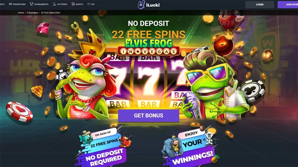 iLucki Casino 22 Free Spins no Deposit