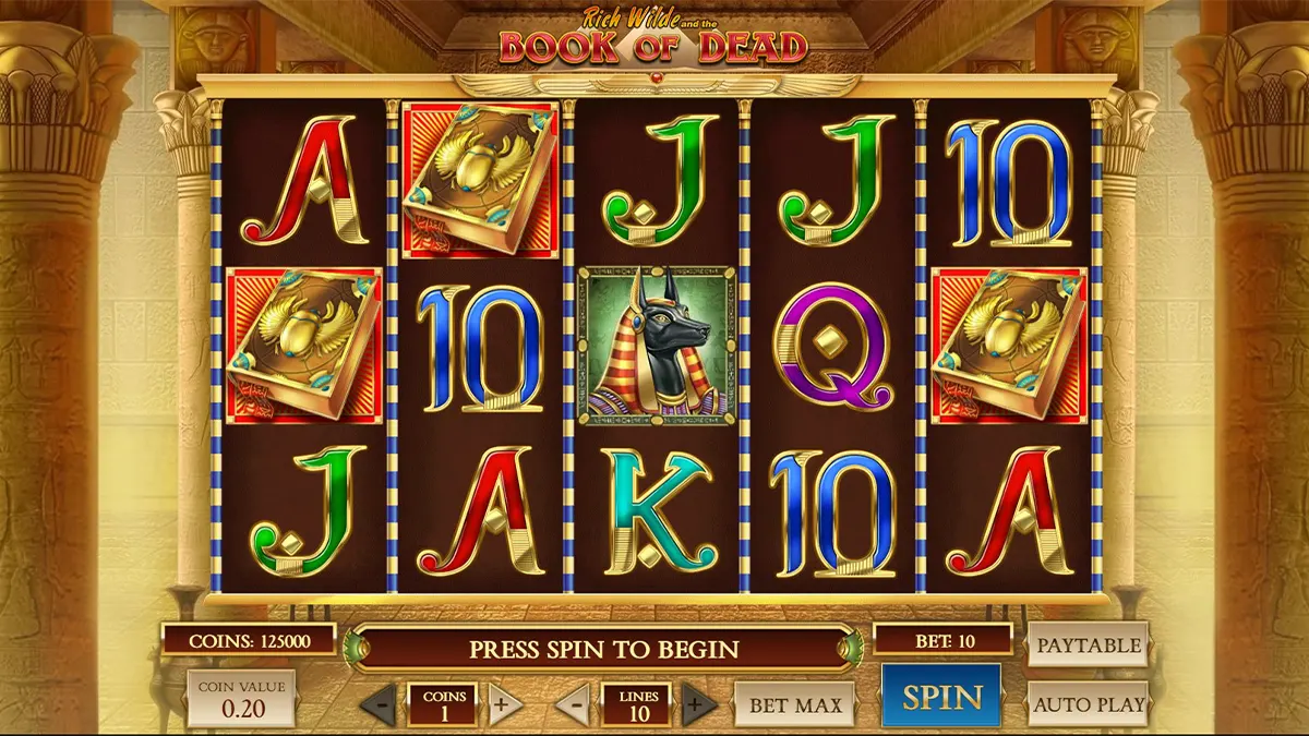 Book of Dead Slot Screenshot