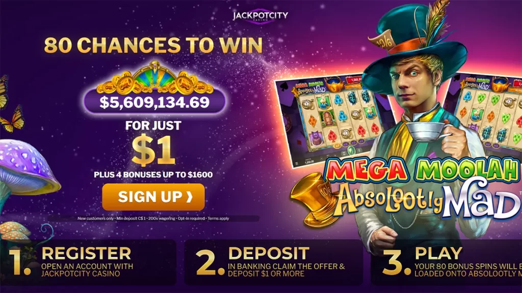 Jackpot City $1 deposit casino