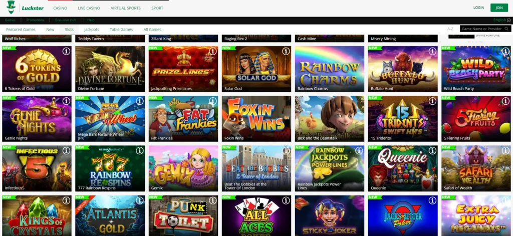 luckster slot games