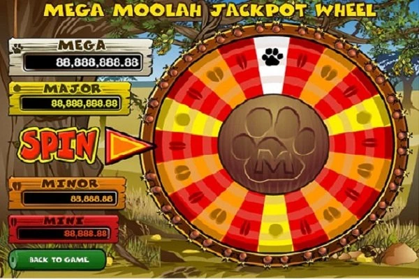 Mega Moolah Jackpot wheel