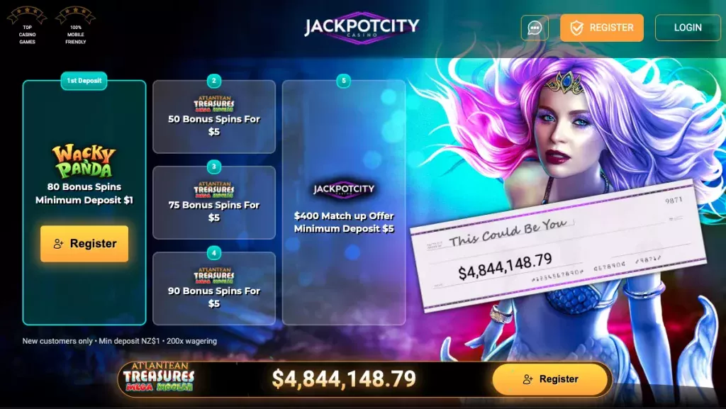 Jackpot City $1 Deposit