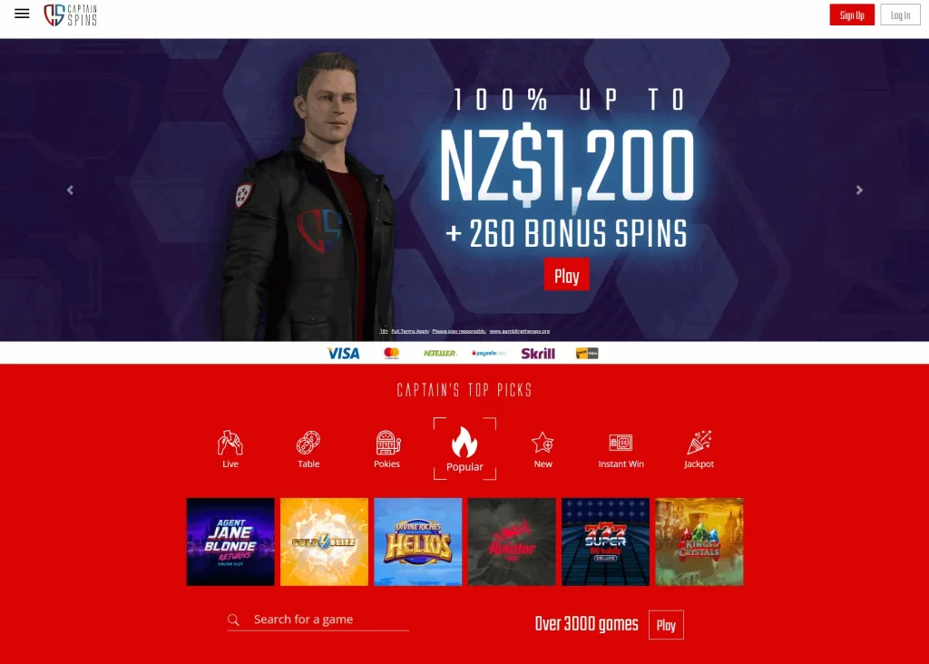 Captain spins casino