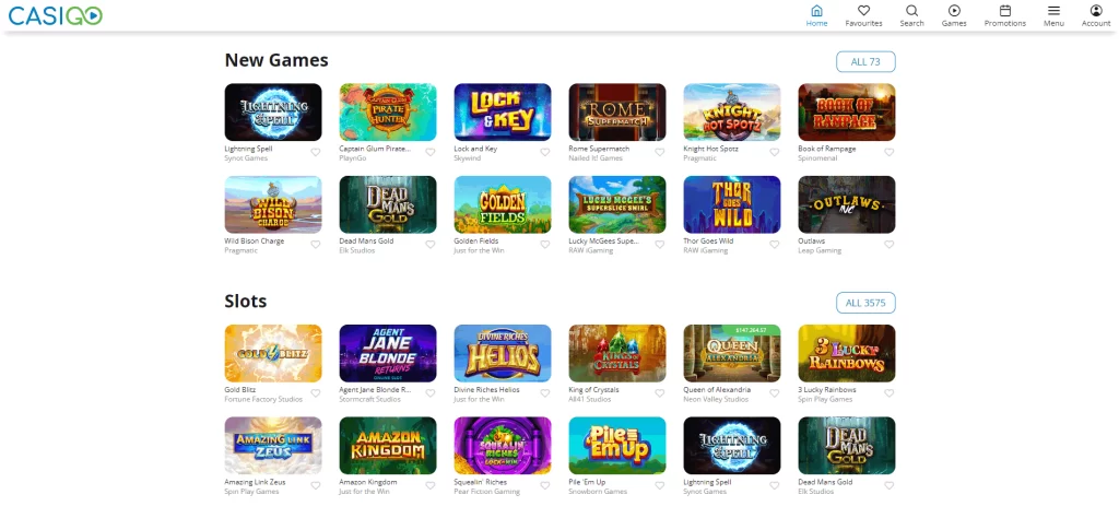 CasiGo games