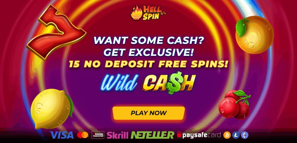 HellSpin 15 no deposit free spins