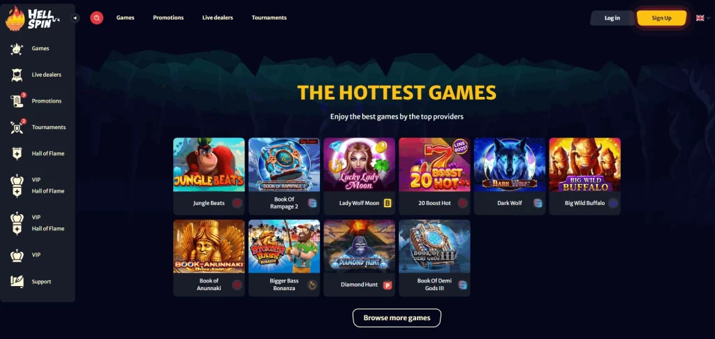 HellSpin games