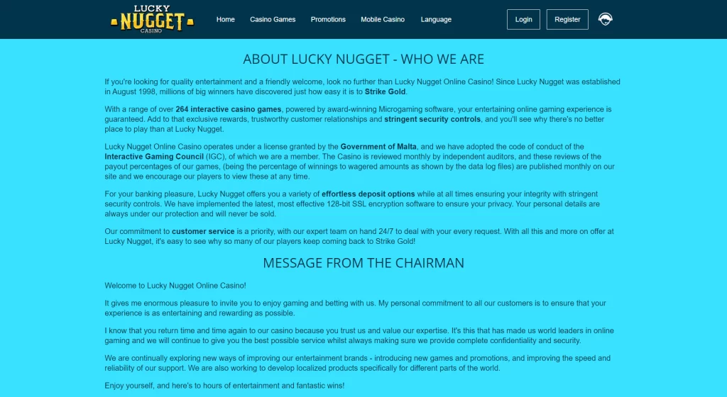 Lucky Nugget about