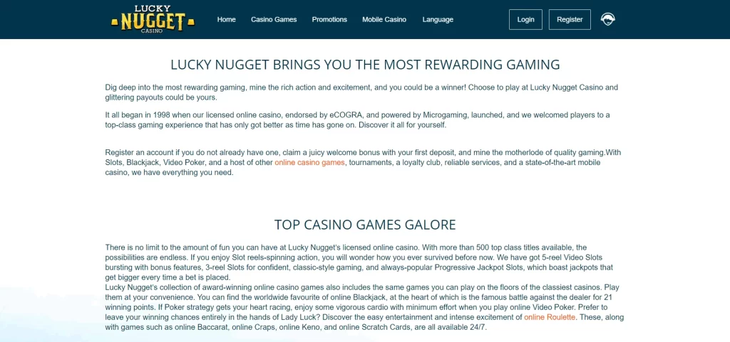 Lucky Nugget rewards
