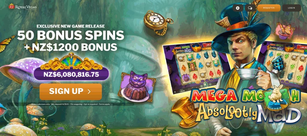 Royal Vegas 50 spins mega moolah