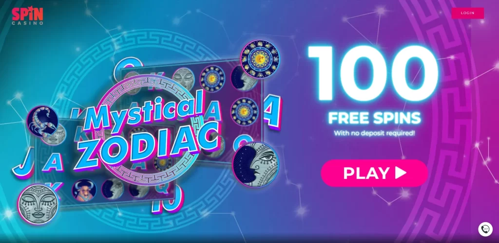 Spin Casino 100 free spins mystical zodiac