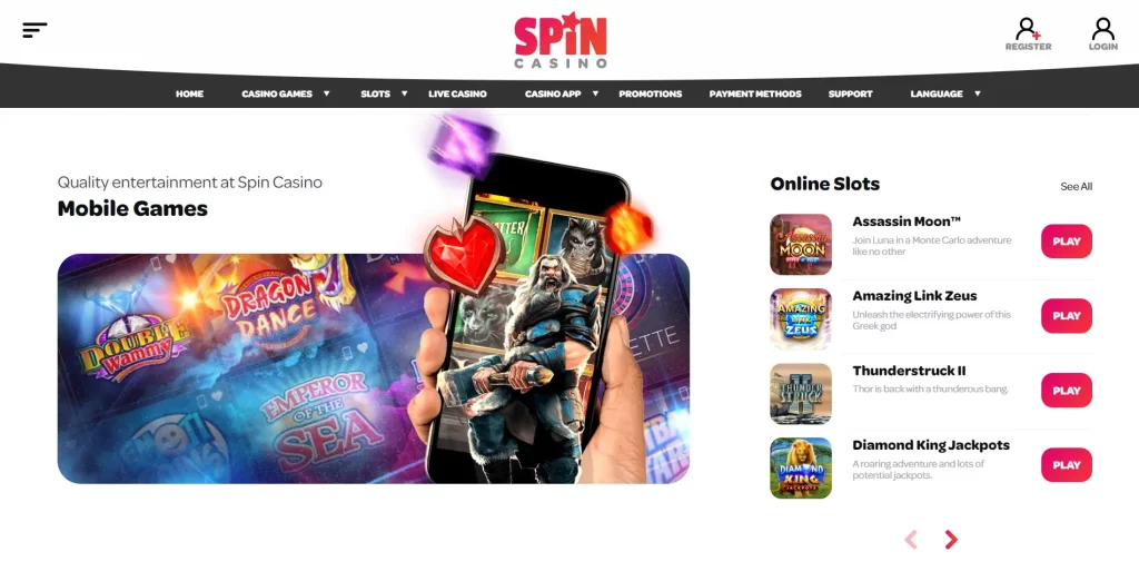 Spin Casino mobile