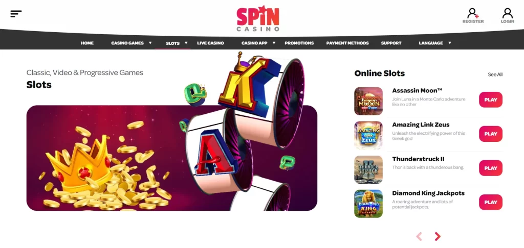 Spin Casino slots