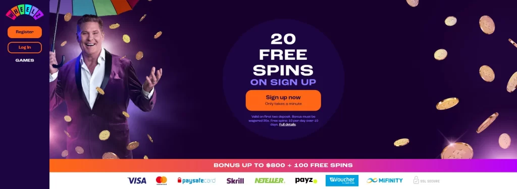 Wheelz Casino 20 no deposit free spins
