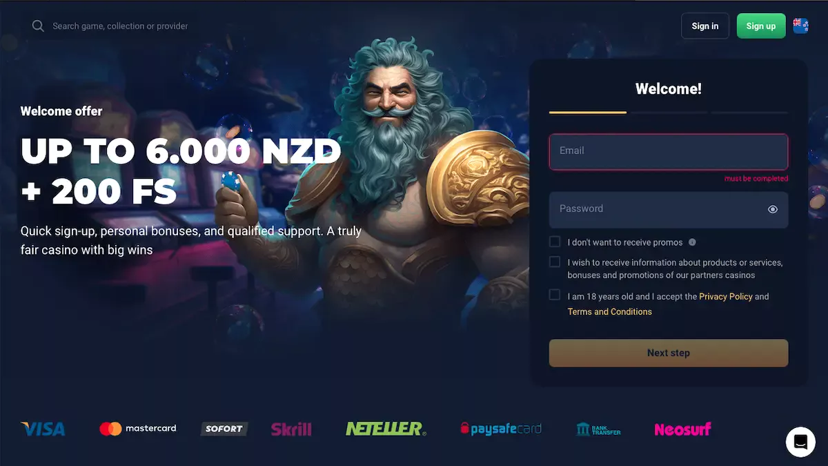 Joo Casino promotional banner advertising 200 free spins