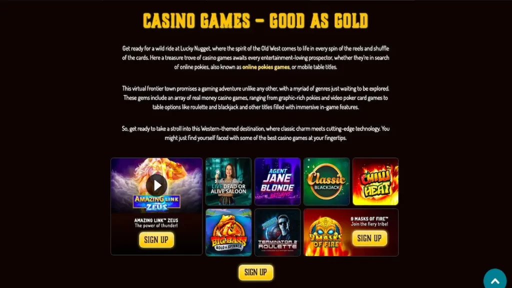 Lucky Nugget casino games