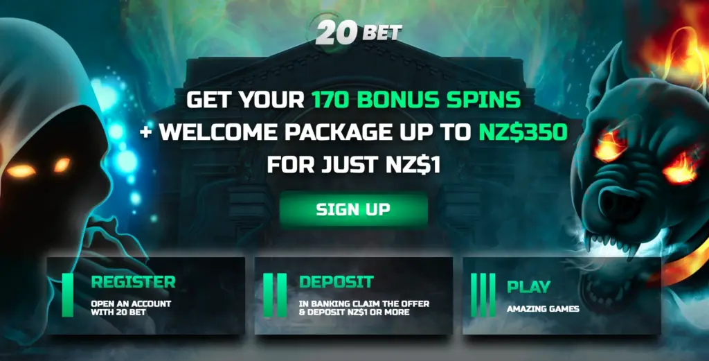 20Bet Casino - Deposit $1 and Get 170 Free Spins