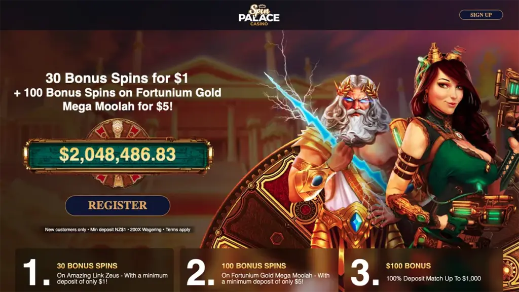 Spin Palace Casino 30 Free Spins for $1