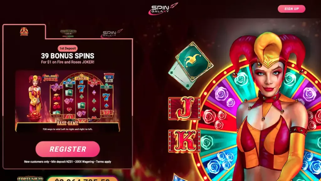 Spin Galaxy $1 deposit for 39 free spins