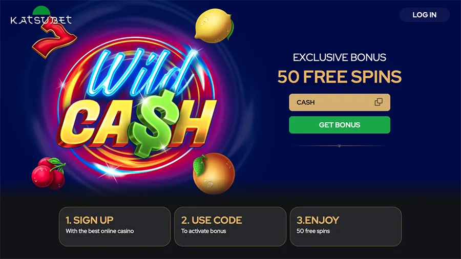 Katsubet Casino 50 free spins on Wild Cash