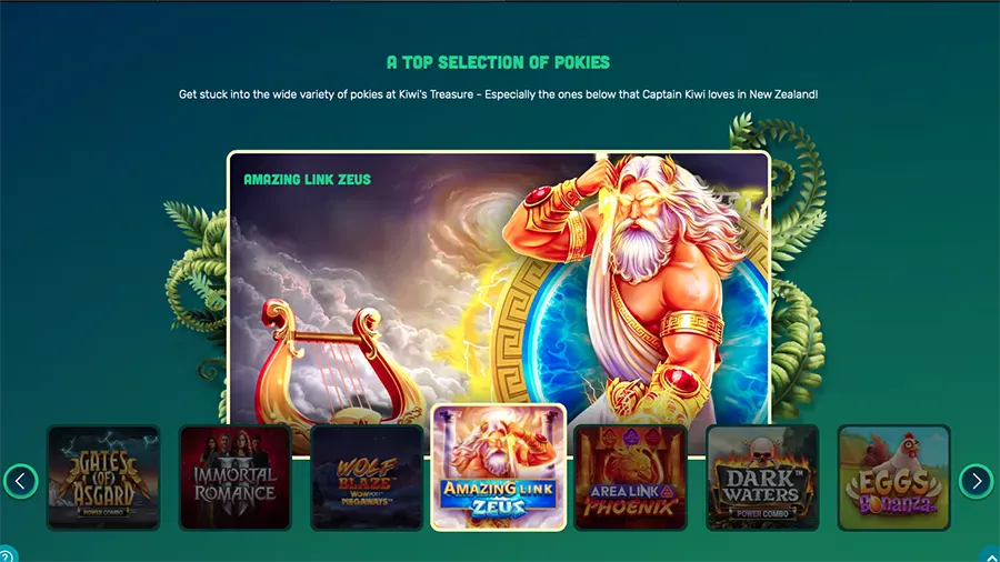 Kiwi's Treasure Casino Games