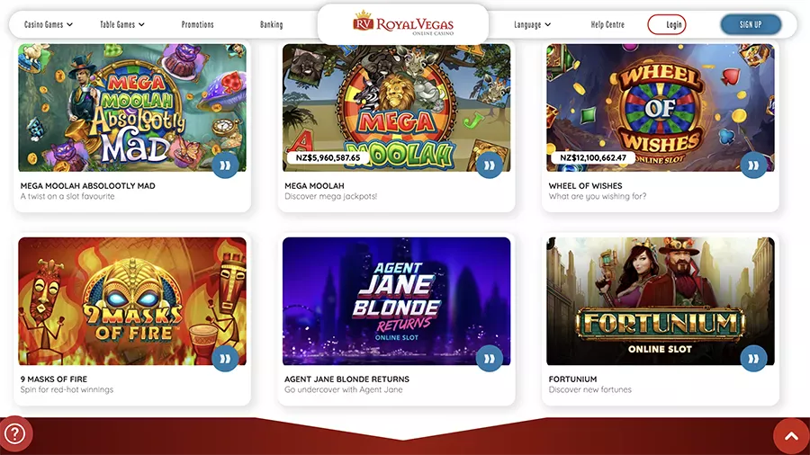 Royal Vegas Casino Games