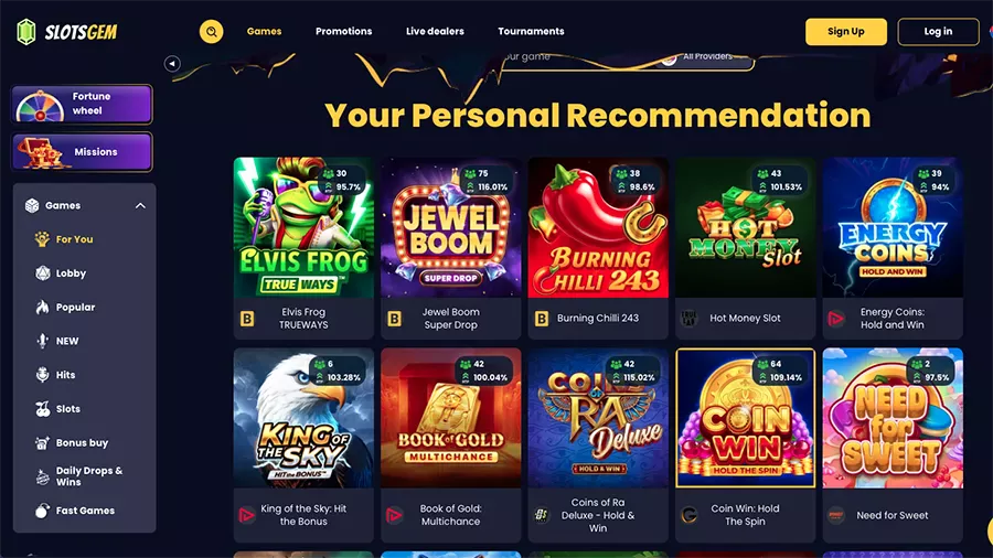 SlotsGem Casino Games